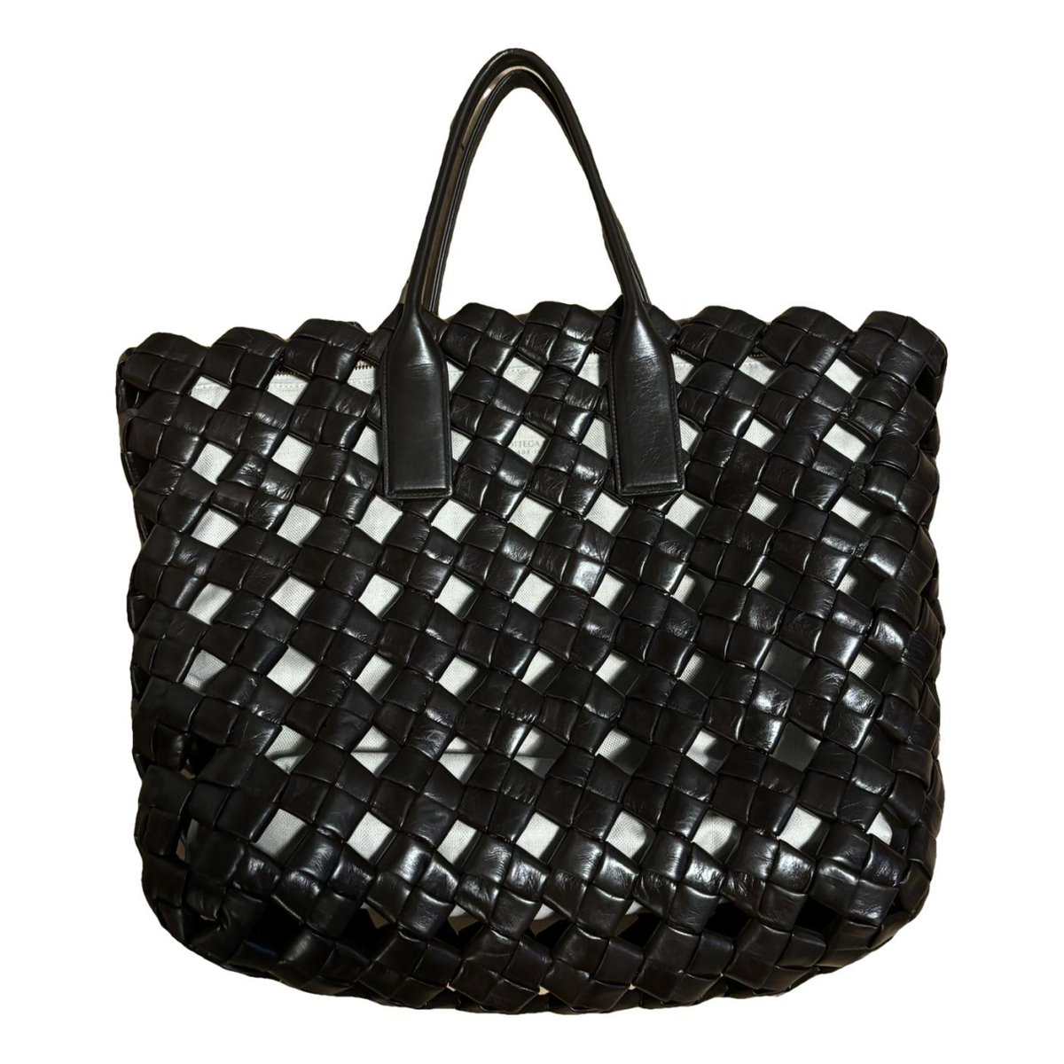 Window leather tote