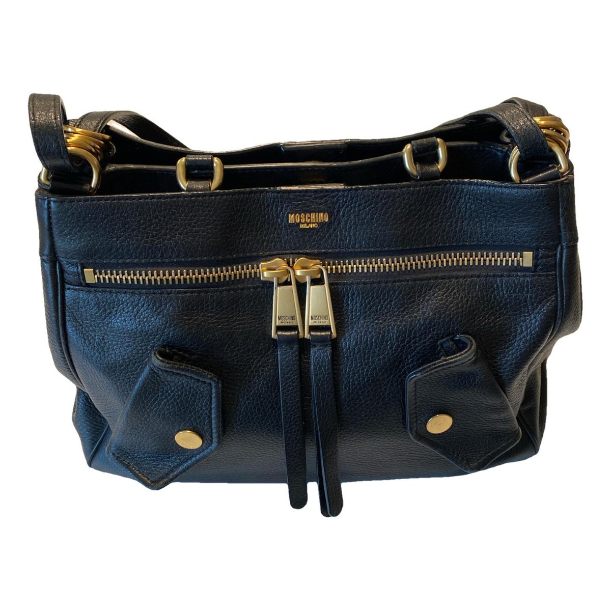 Biker leather handbag