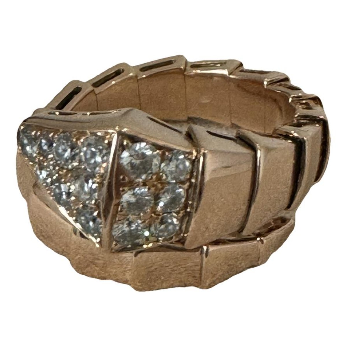 Serpenti Viper pink gold ring