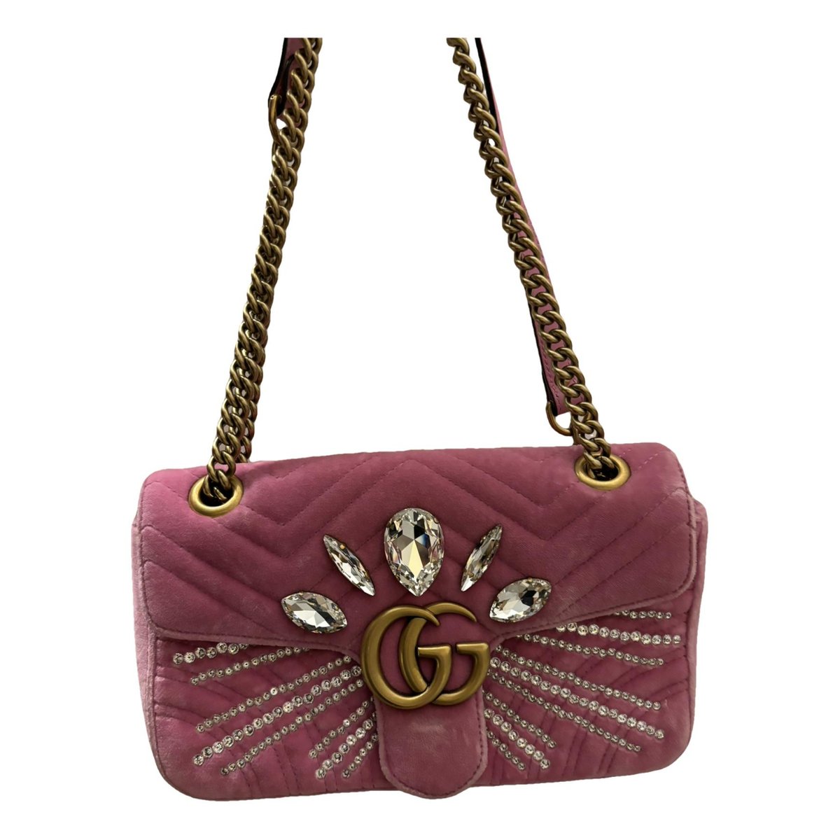 GG Marmont Flap velvet handbag