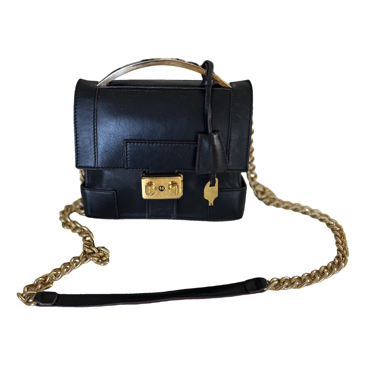 Leather clutch bag