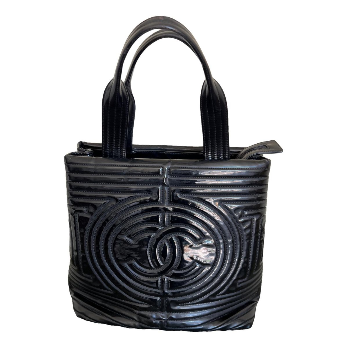 31 Vintage patent leather handbag