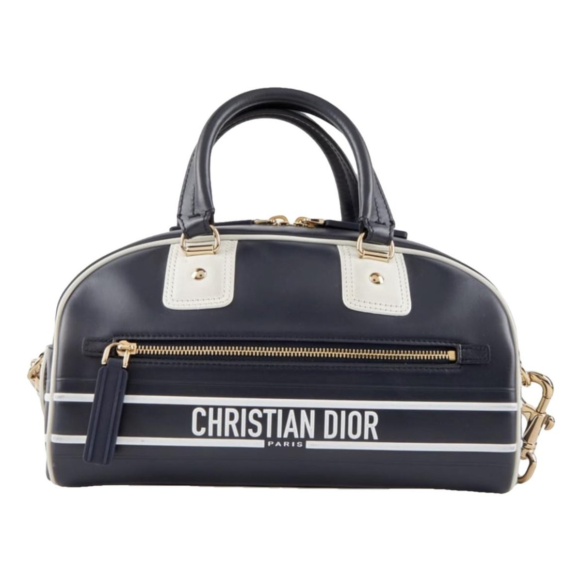 Dior Vibe Zip Bowling leather bowling bag