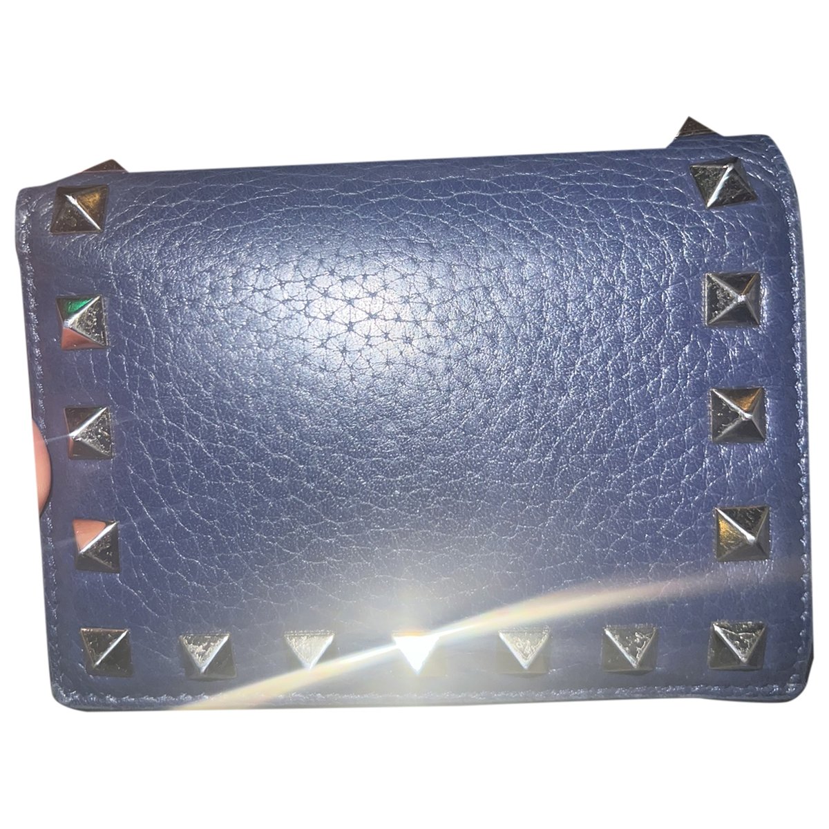 Rockstud leather wallet