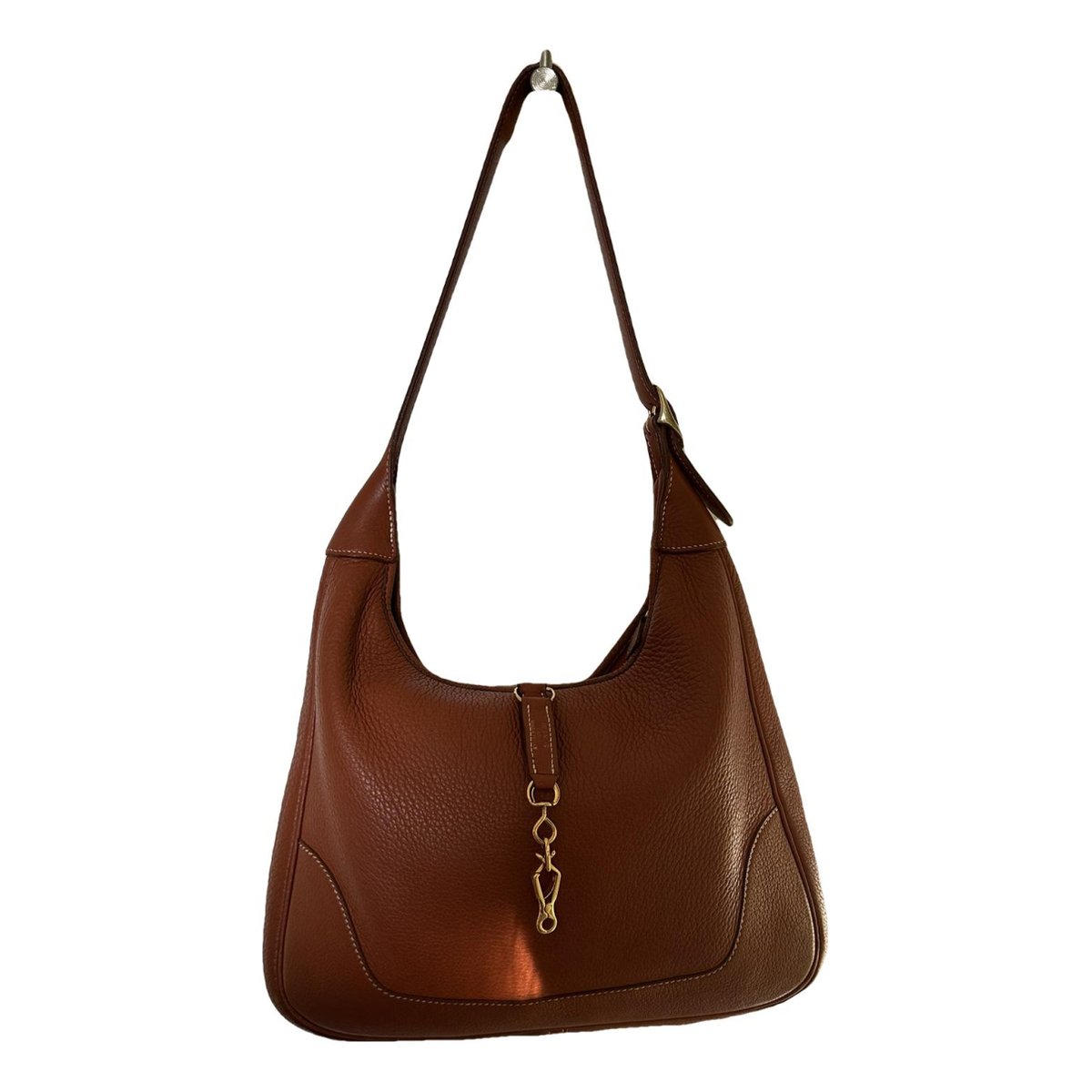 Trim leather handbag