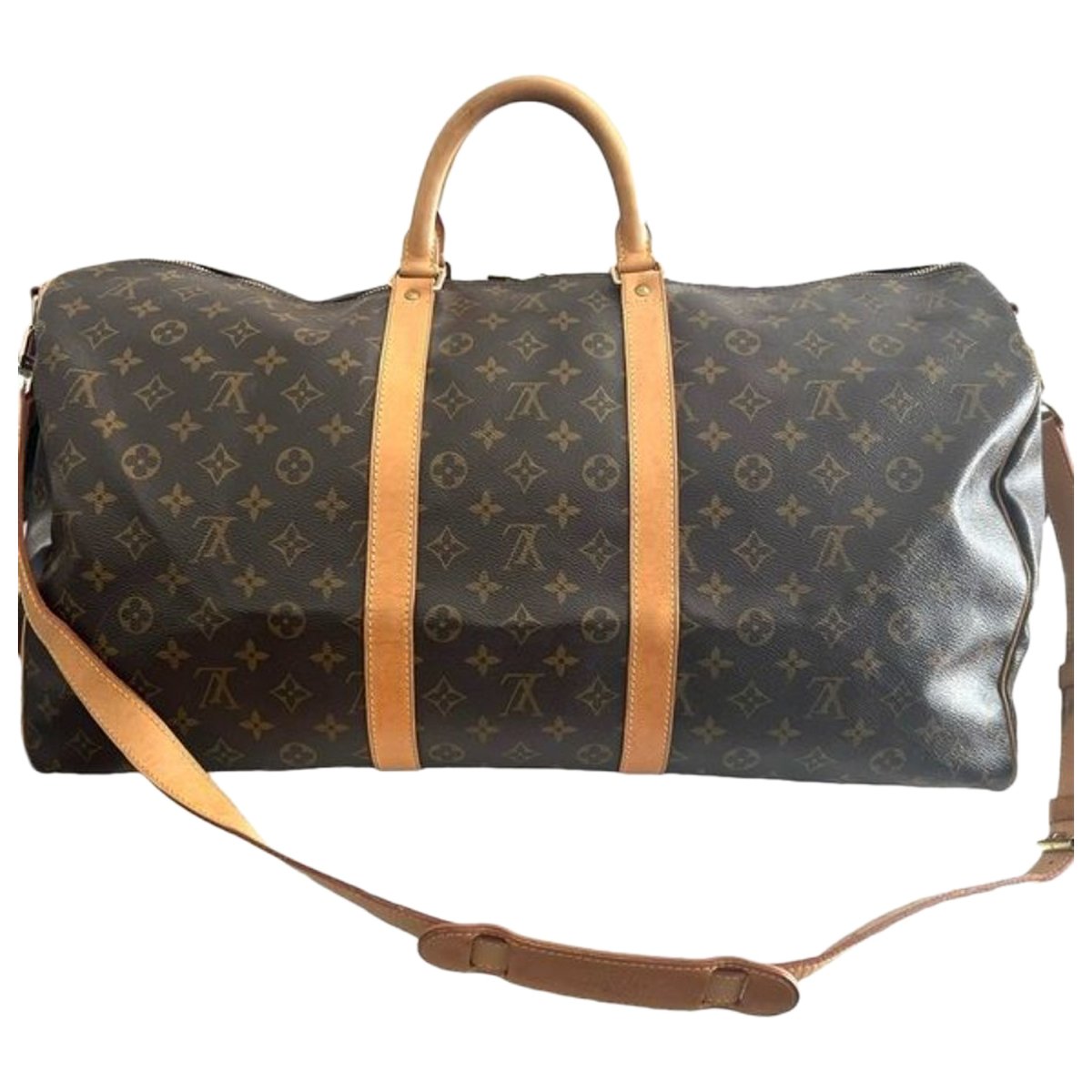Keepall leather travel bag