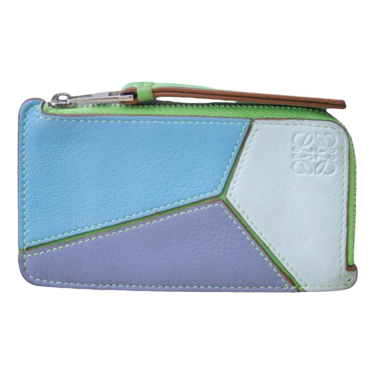 Puzzle leather card wallet