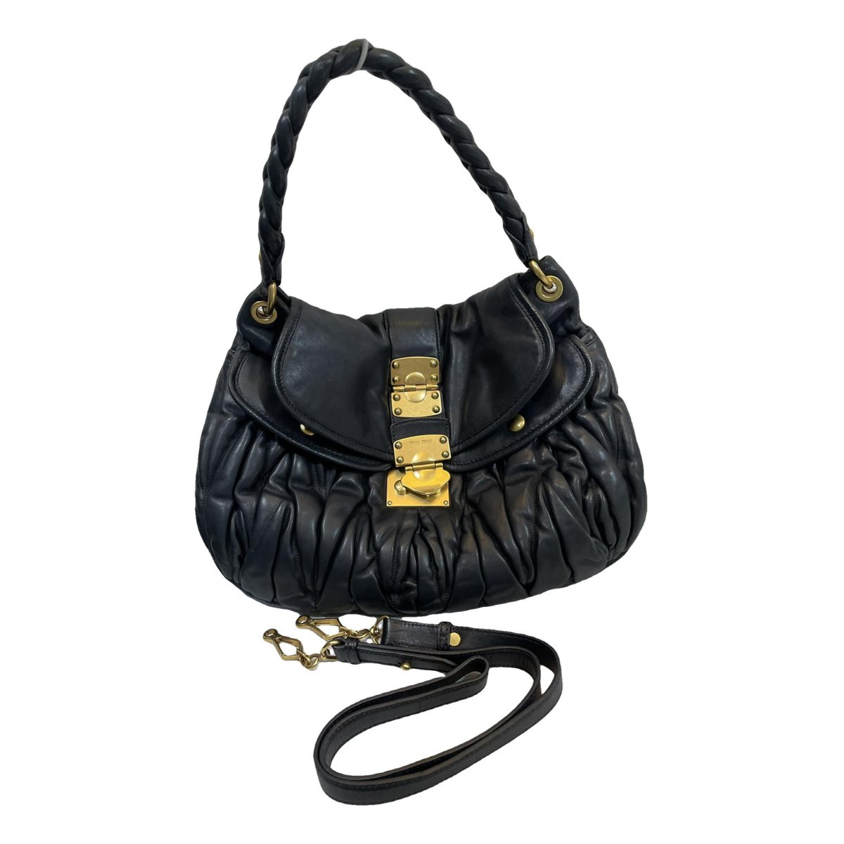 Coffer leather handbag