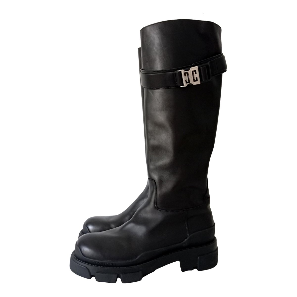 Shark leather biker boots