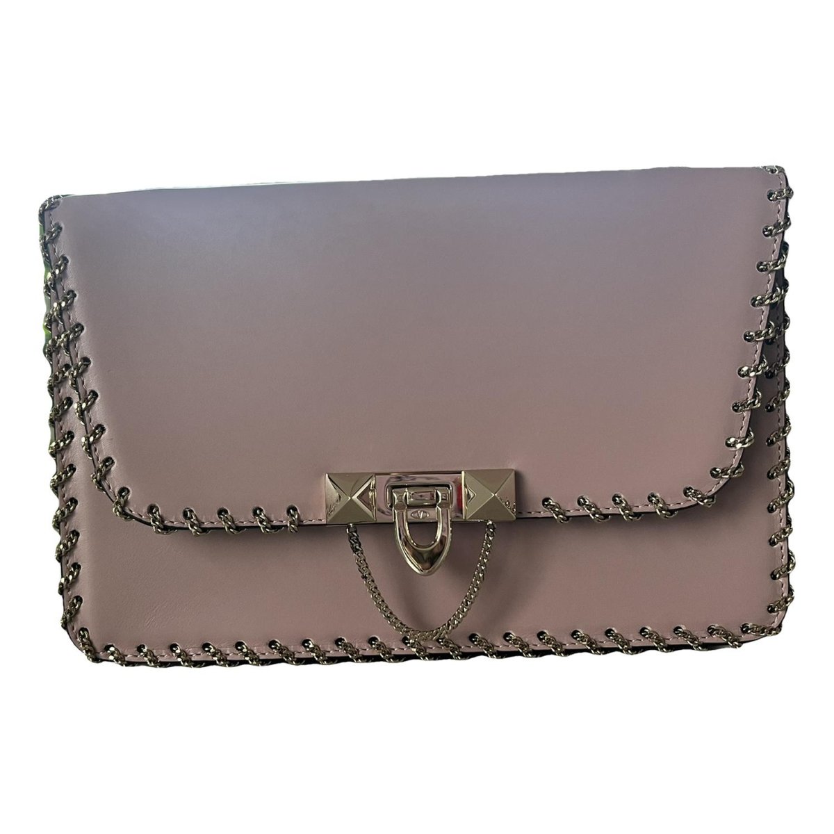 All over chain leather crossbody bag