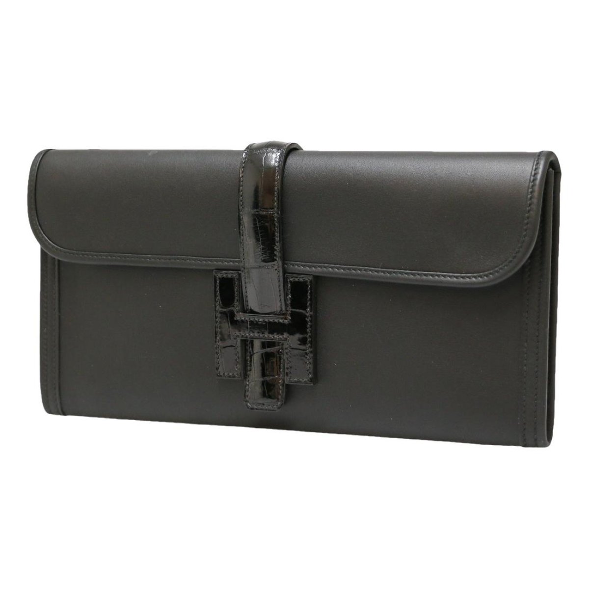 Jige leather clutch bag