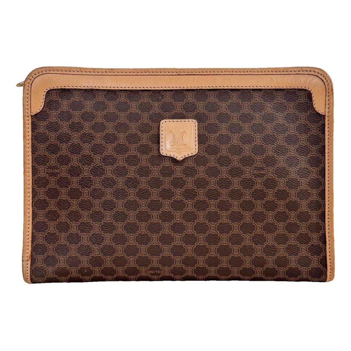 Triomphe Vintage cloth clutch bag