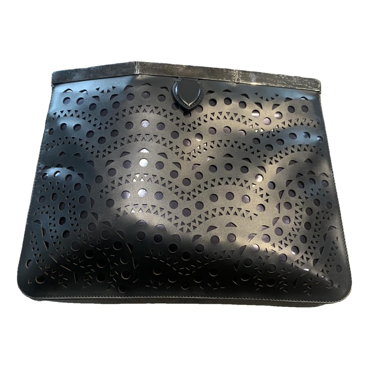 Leather clutch bag