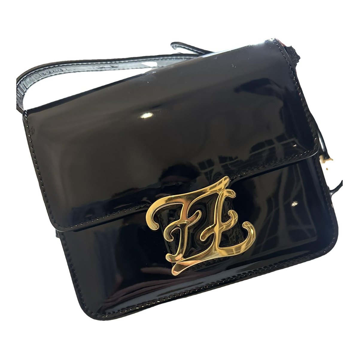 Fendigraphy leather crossbody bag