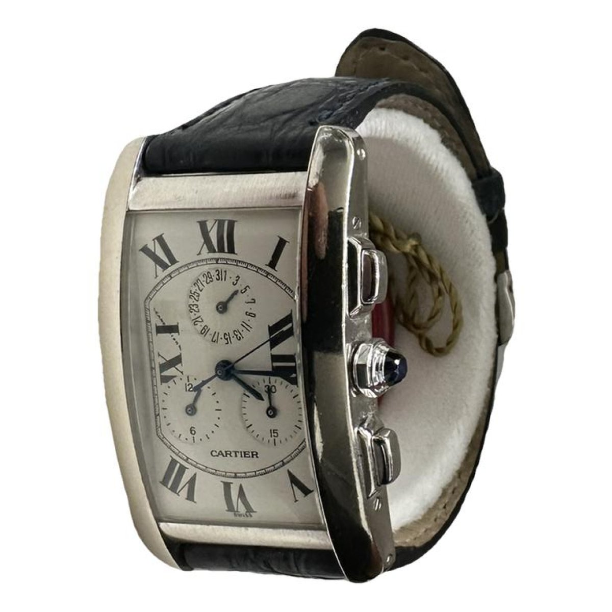 Tank Américaine white gold watch