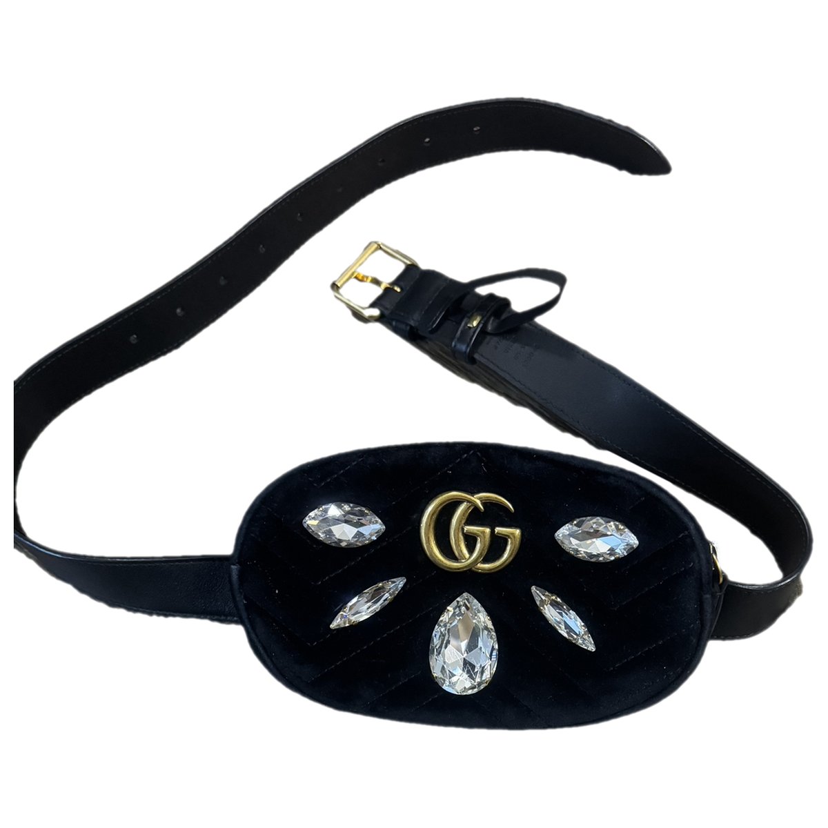 GG Marmont Oval velvet handbag