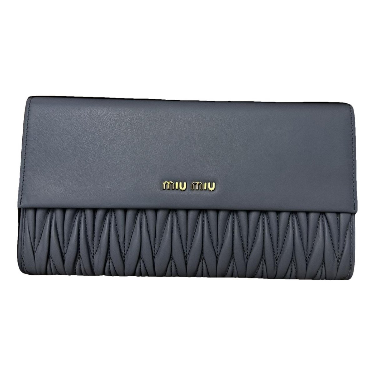 Matelassé leather clutch bag