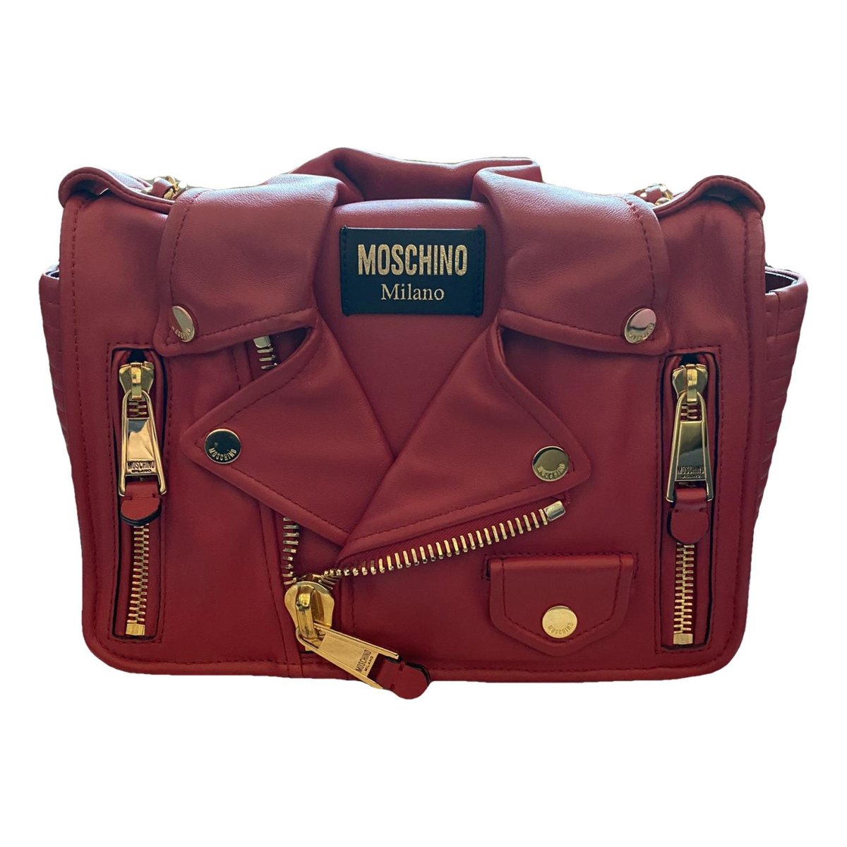 Biker leather handbag
