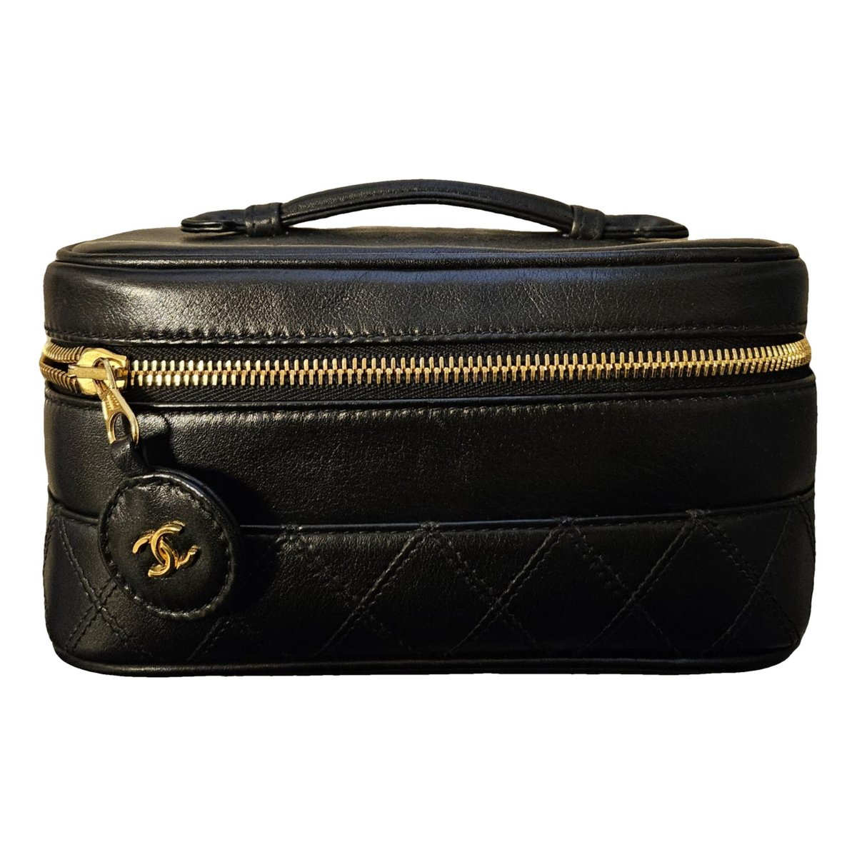 Vanity leather handbag