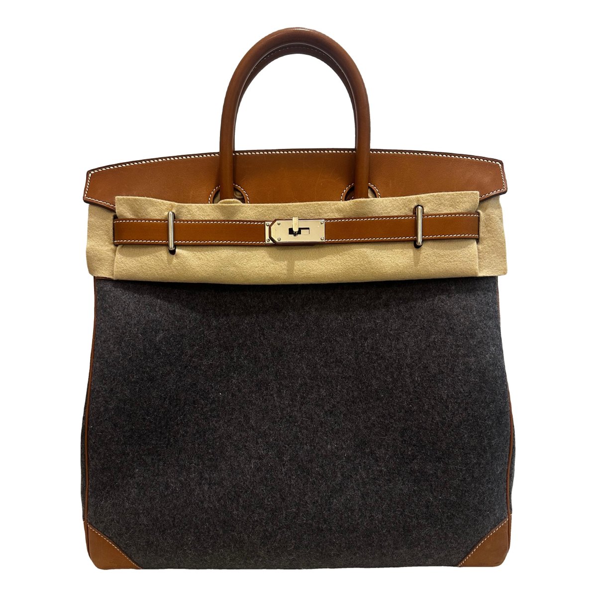 Haut à Courroies wool handbag