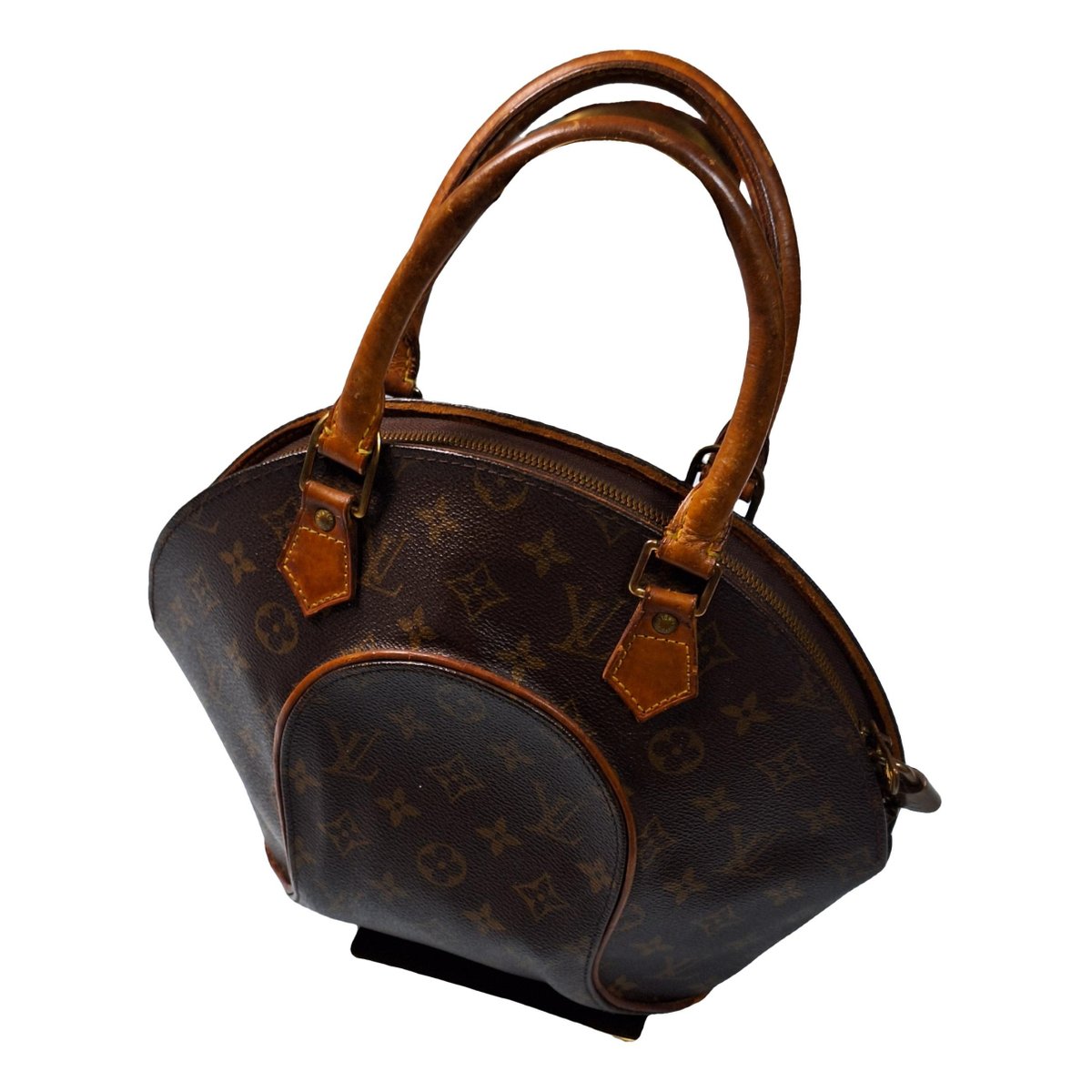 Ellipse leather handbag