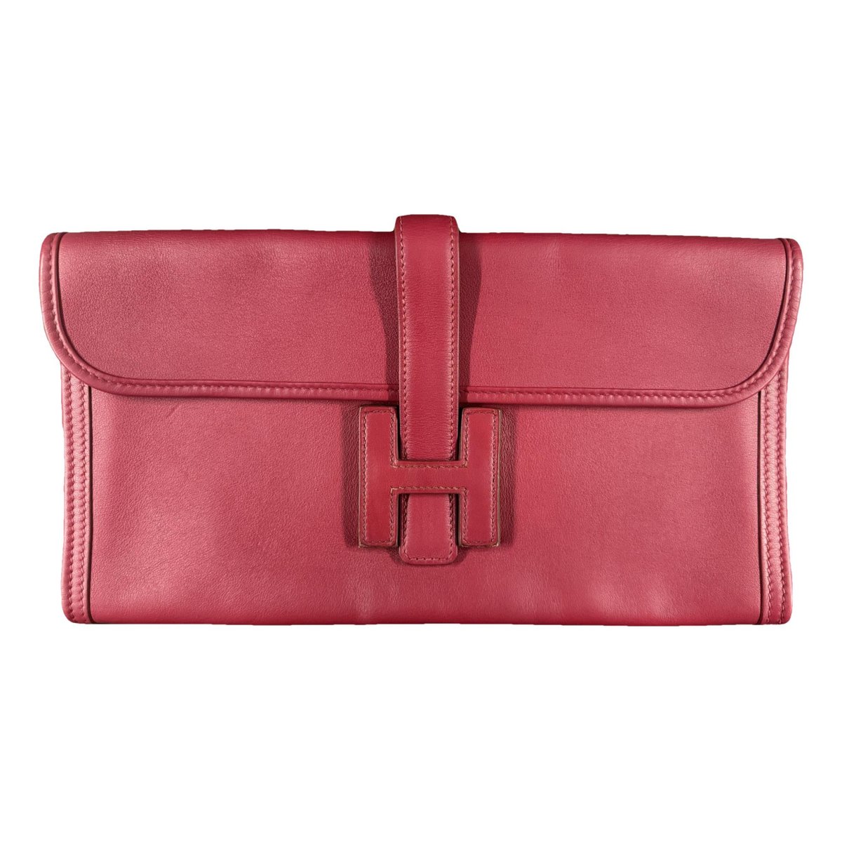Jige leather clutch bag