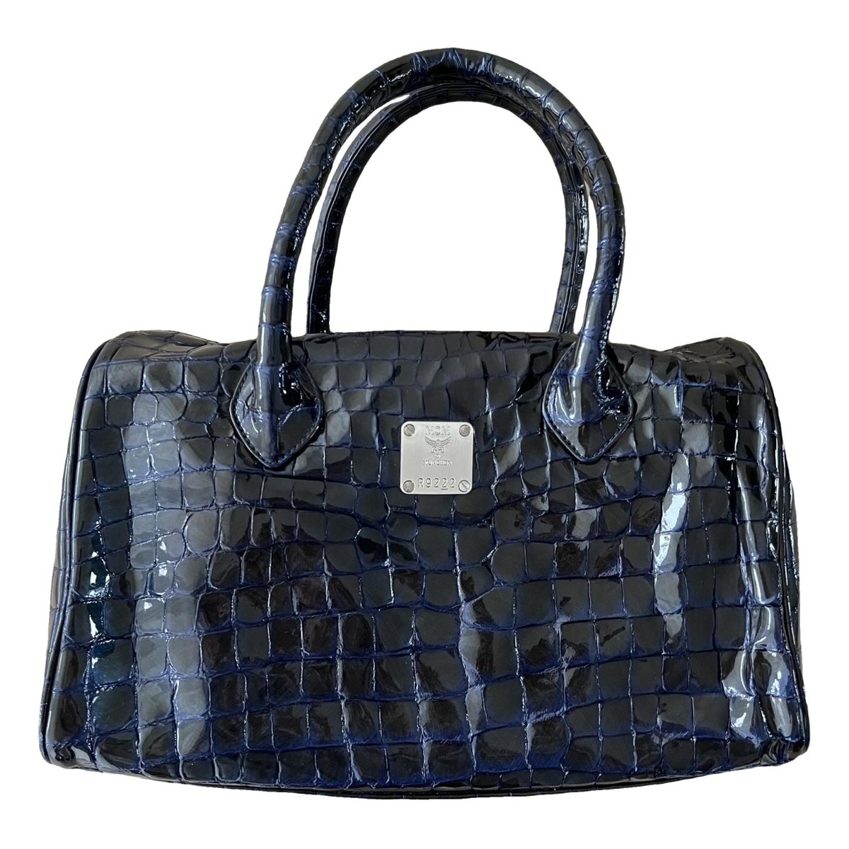 Boston patent leather handbag