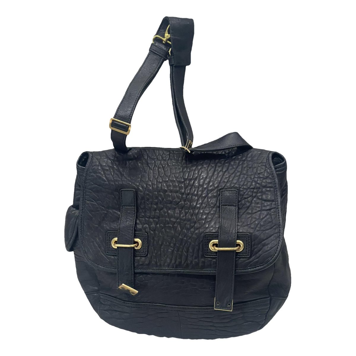 Messenger leather handbag