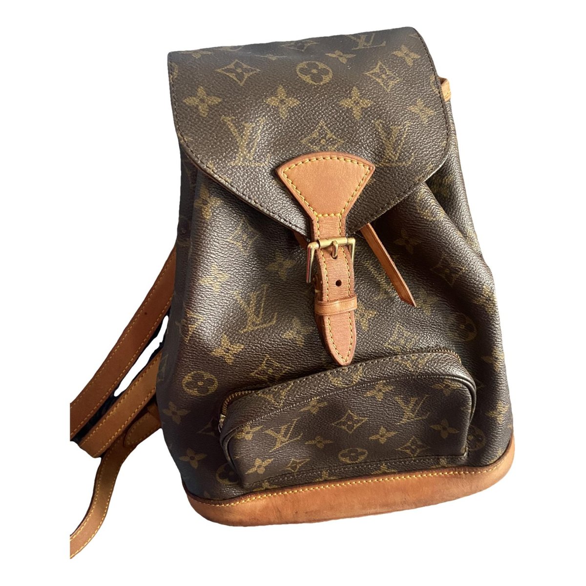 Montsouris Vintage leather backpack
