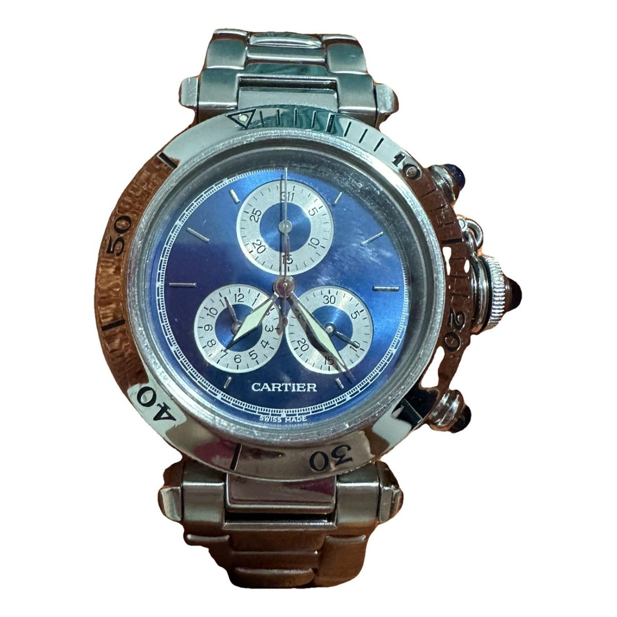 Pasha Chronographe silver watch