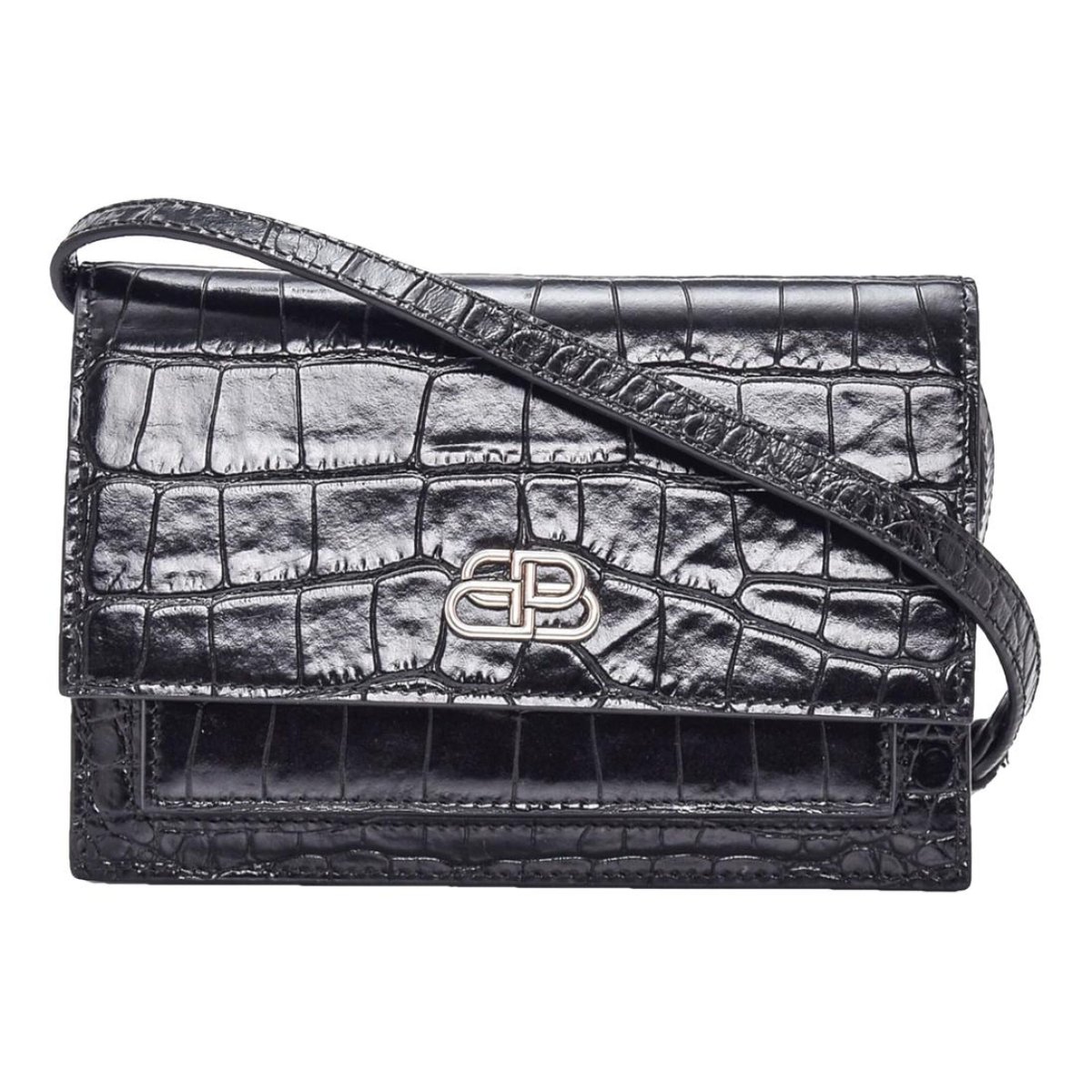 Sharp patent leather handbag
