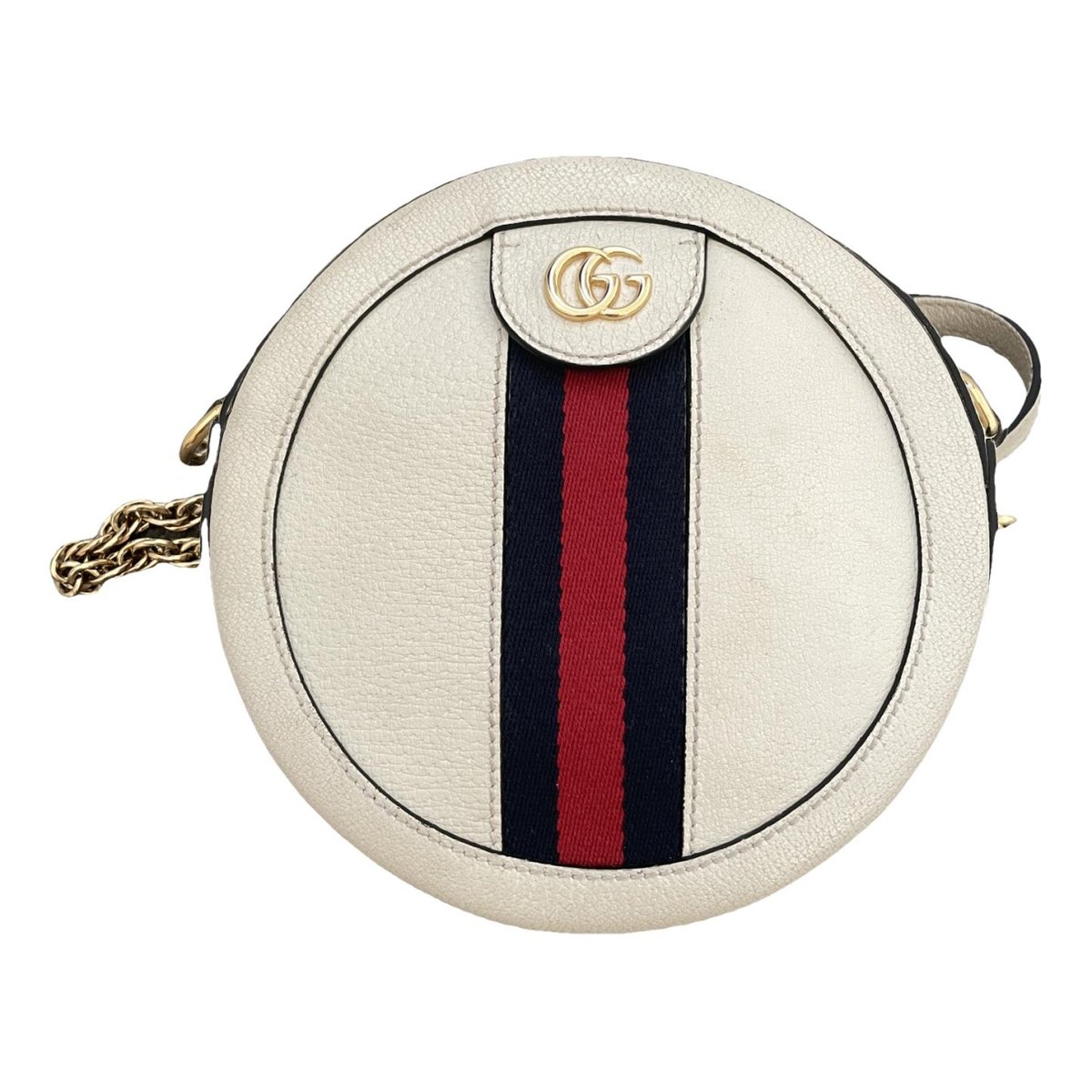 Ophidia Round leather crossbody bag