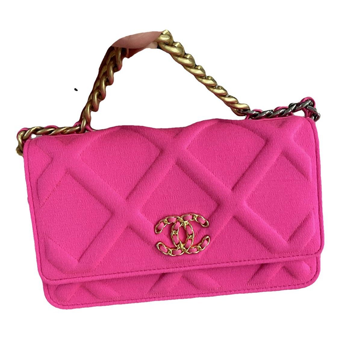Trendy CC Wallet on Chain cloth crossbody bag
