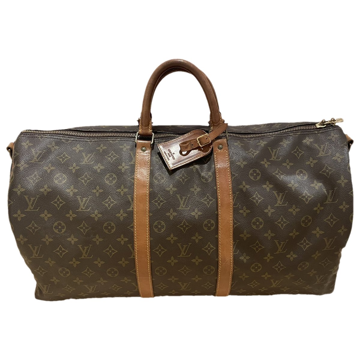 Keepall leather travel bag