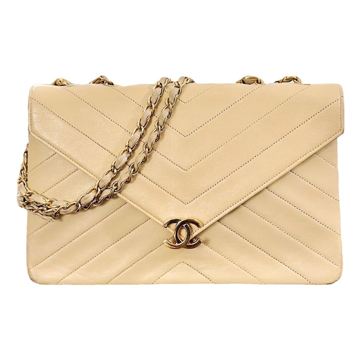 Trendy CC Flap leather handbag