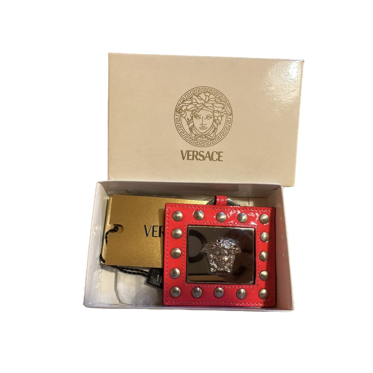 La Medusa leather key ring