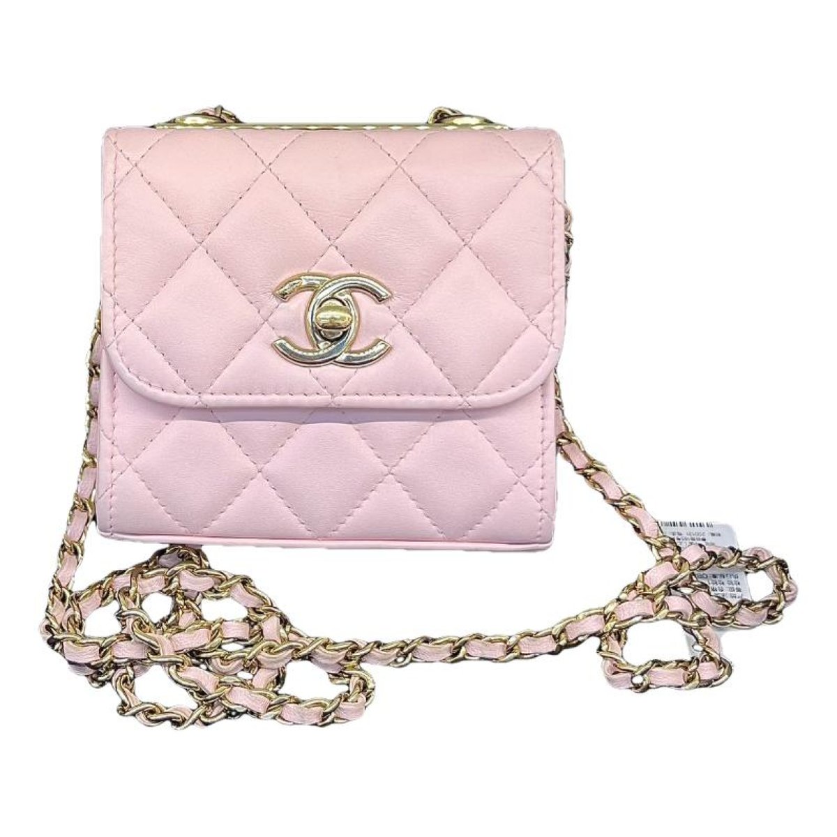Trendy CC leather crossbody bag