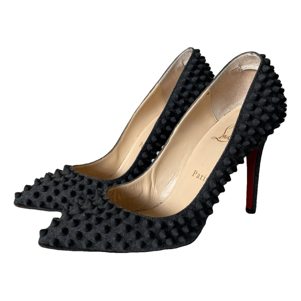 Nosy Spikes velvet heels