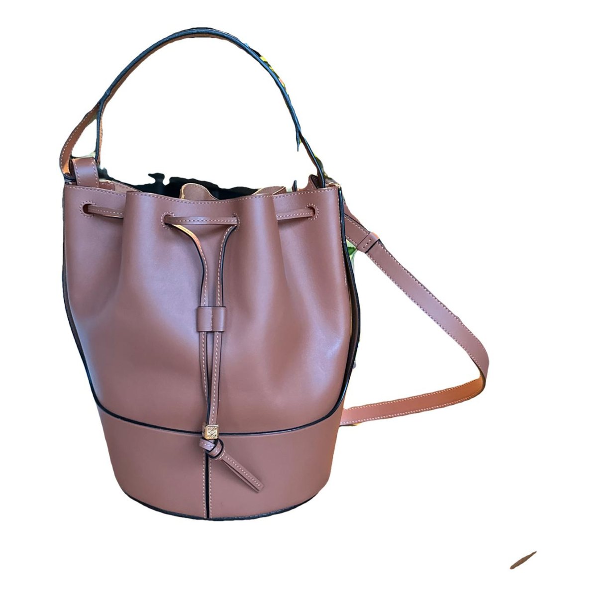 Balloon leather handbag