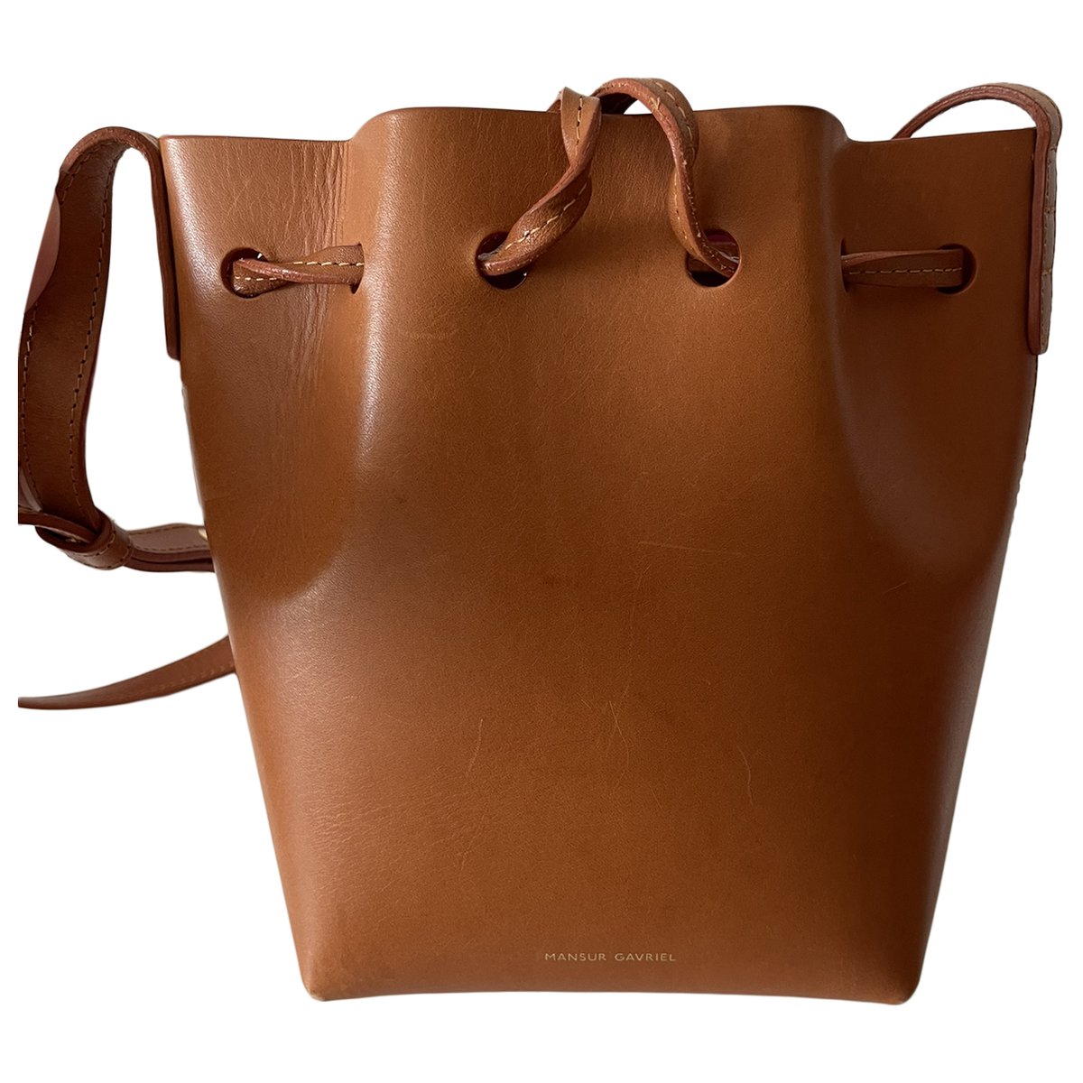 Bucket leather mini bag