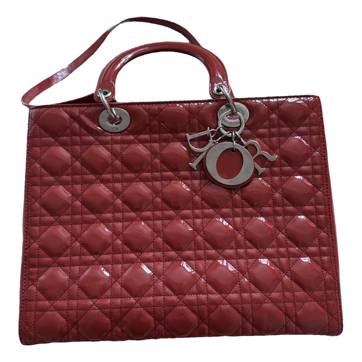 Lady Dior patent leather handbag