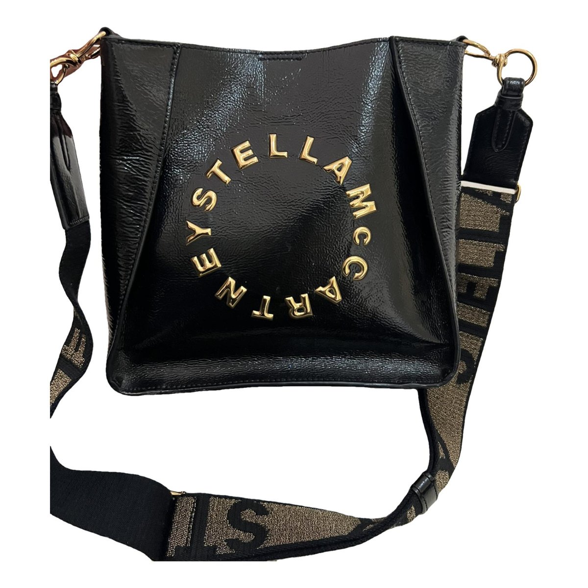 Logo vegan leather crossbody bag