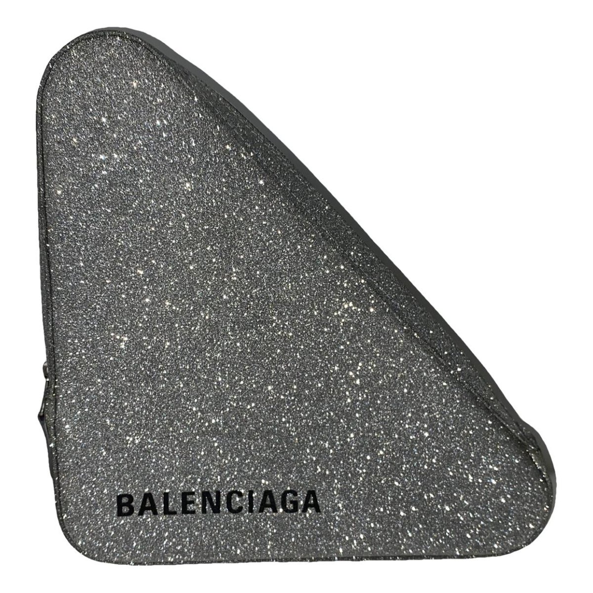 Triangle leather clutch bag