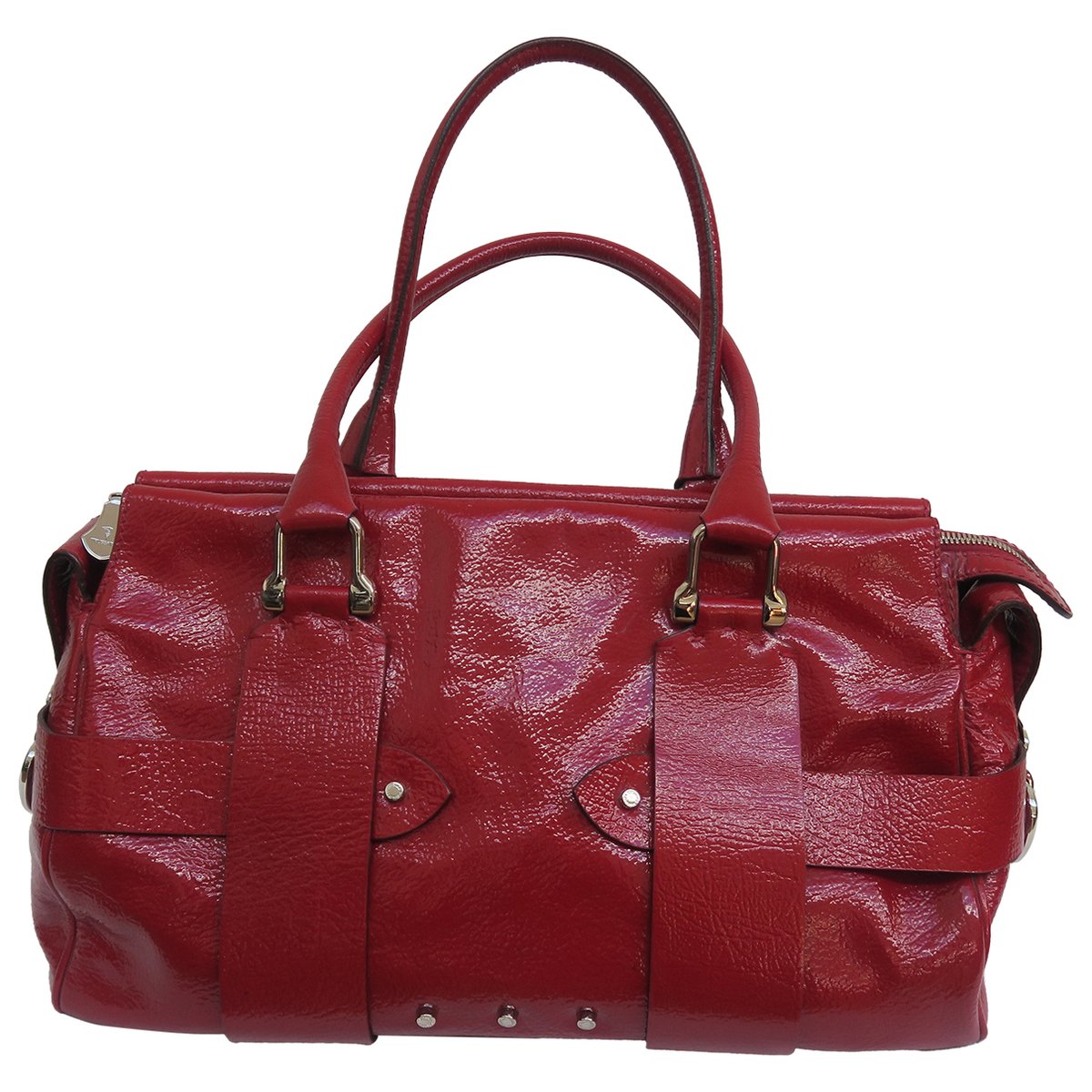 Patent leather handbag