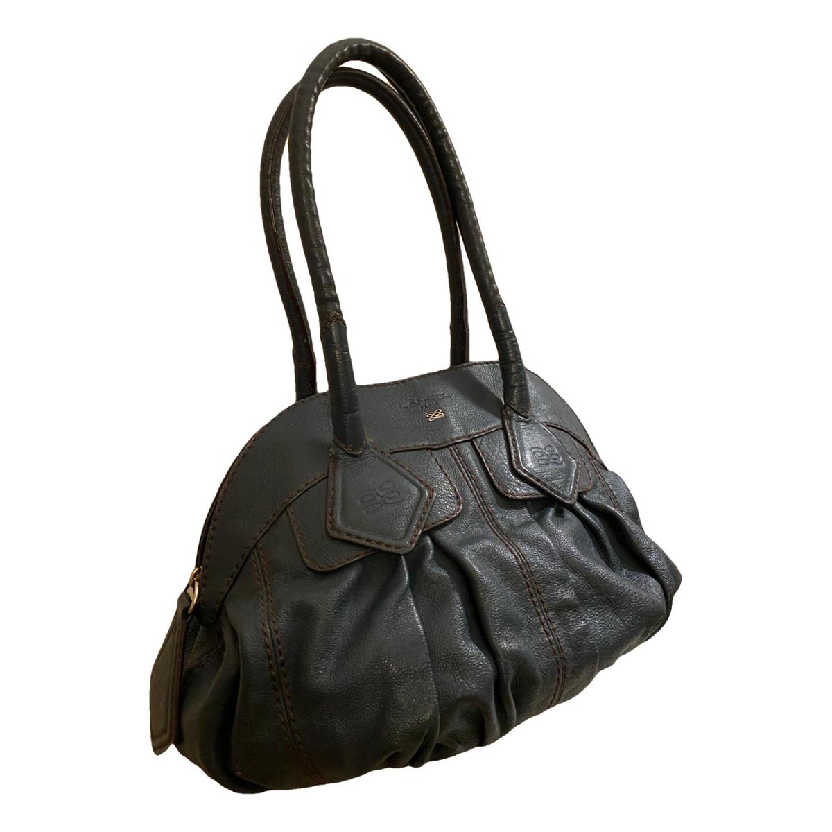Gousset leather handbag