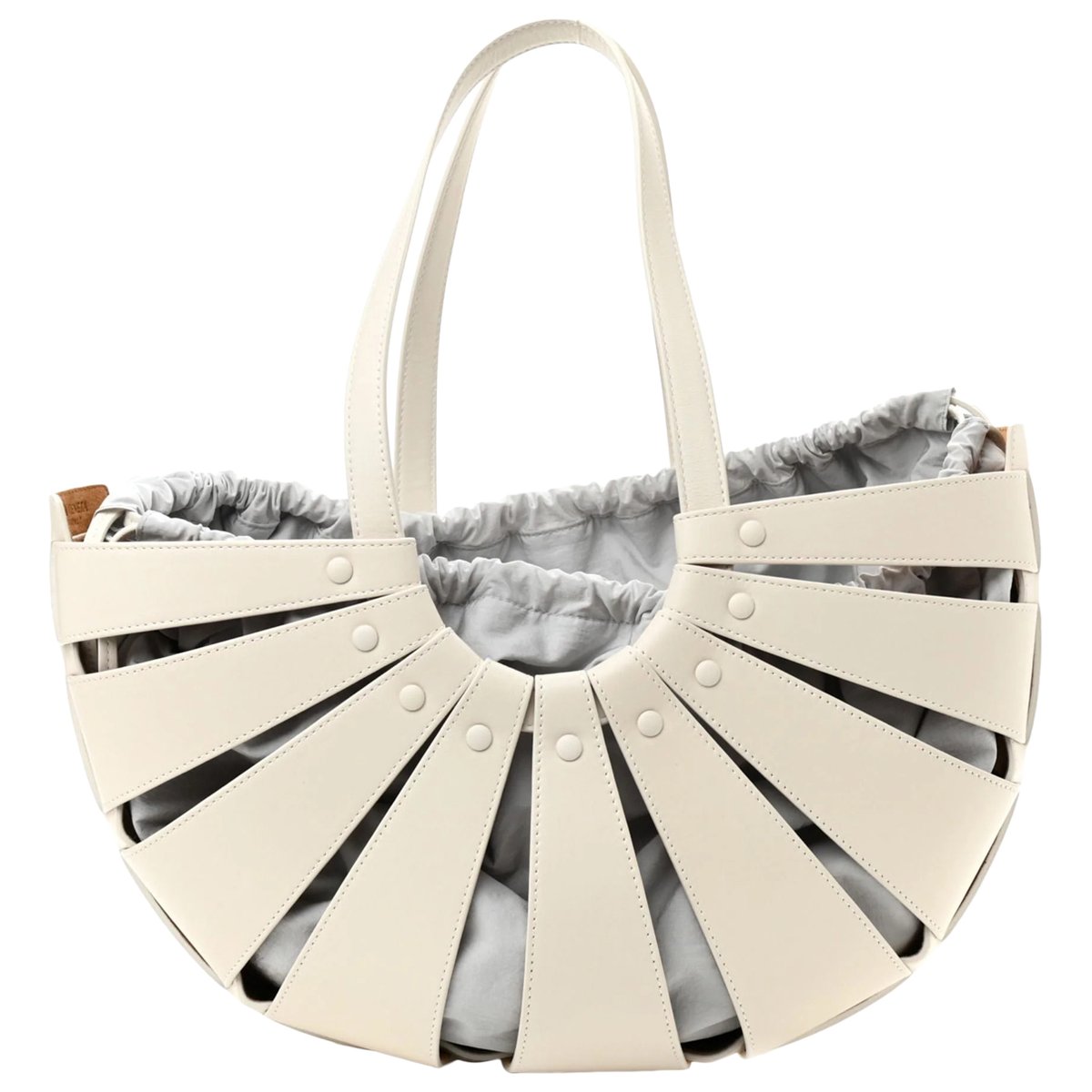 Window leather handbag