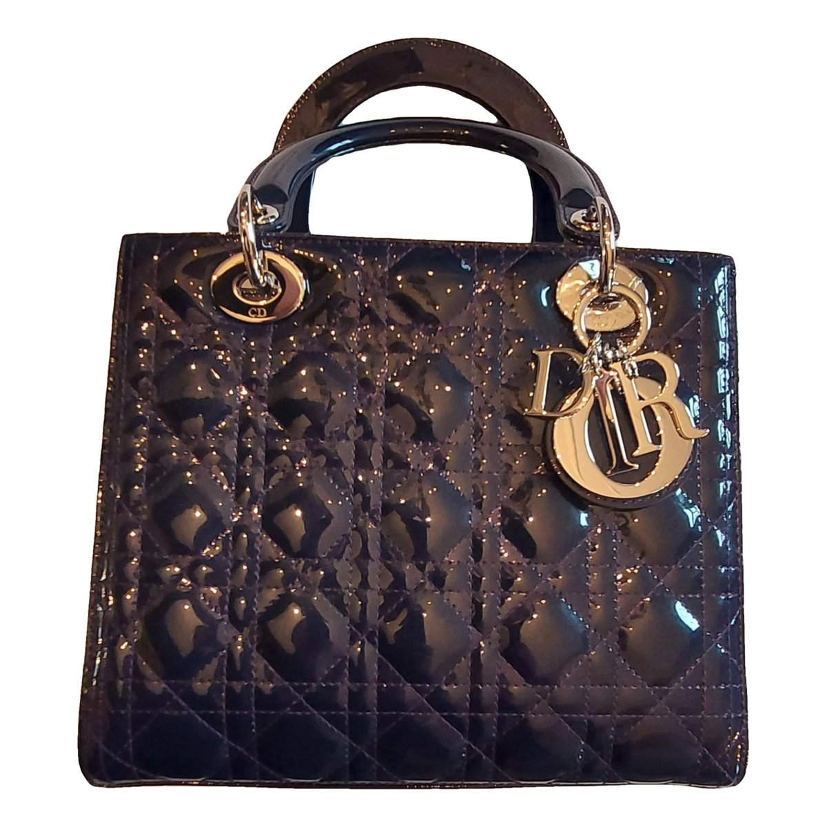 Lady Dior patent leather handbag