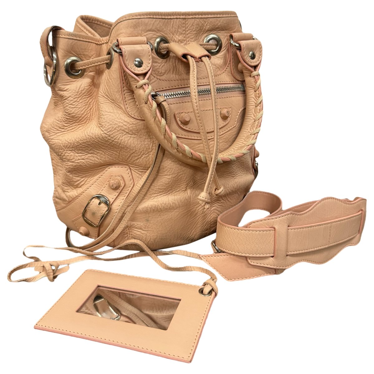 City leather handbag