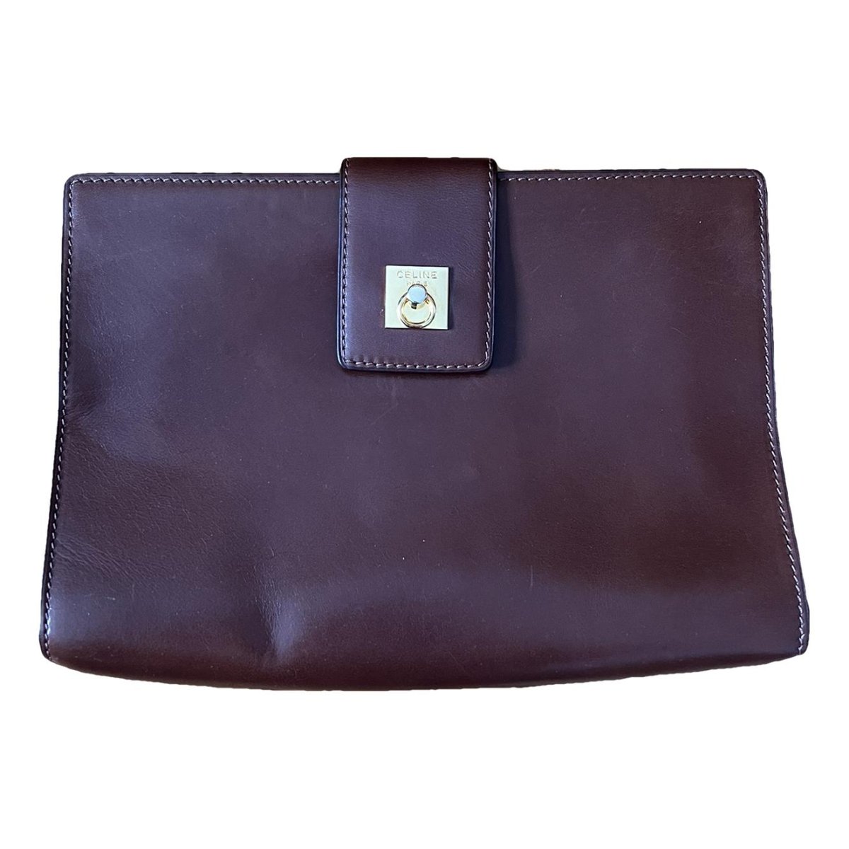 Bridge Lock leather clutch bag