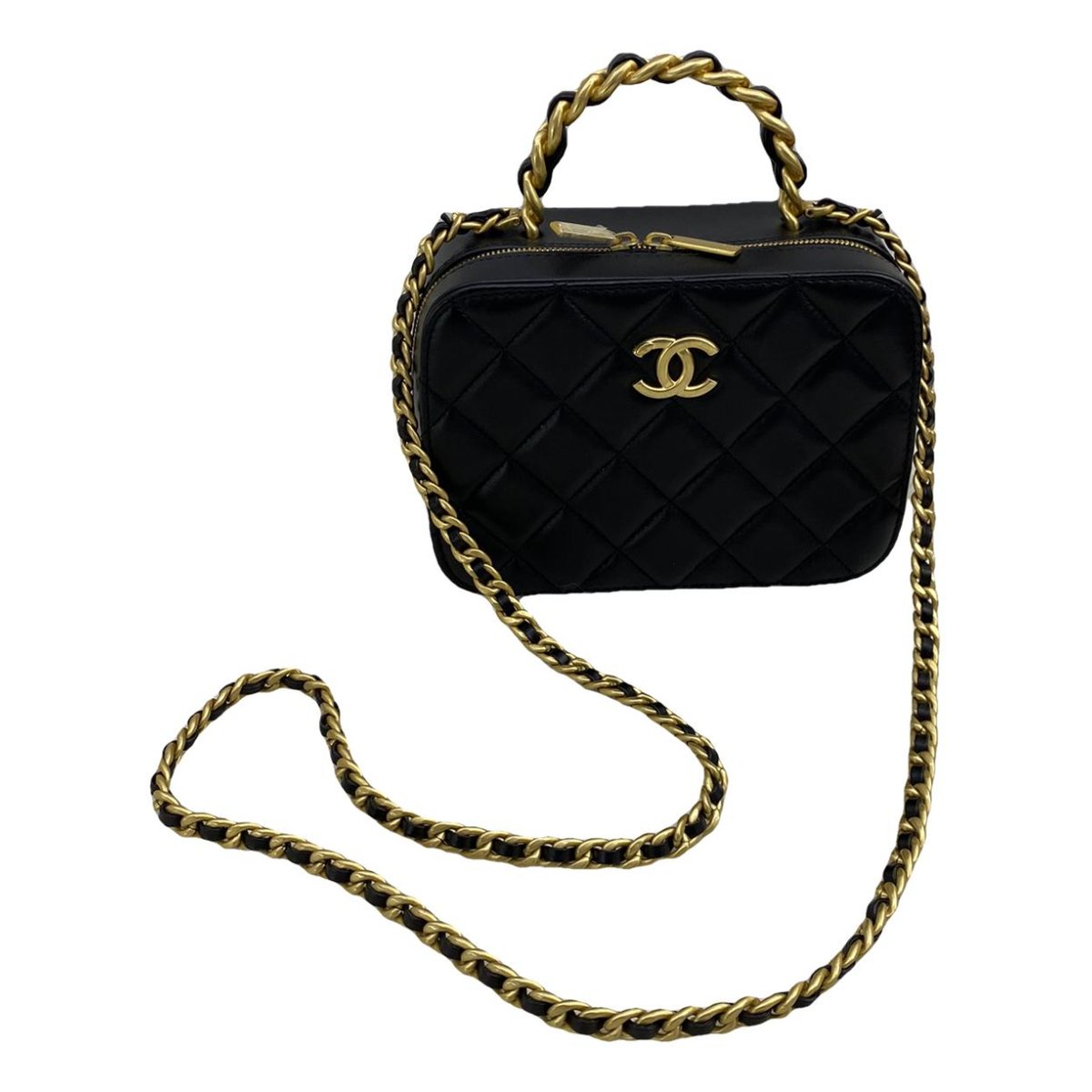 Vanity leather handbag